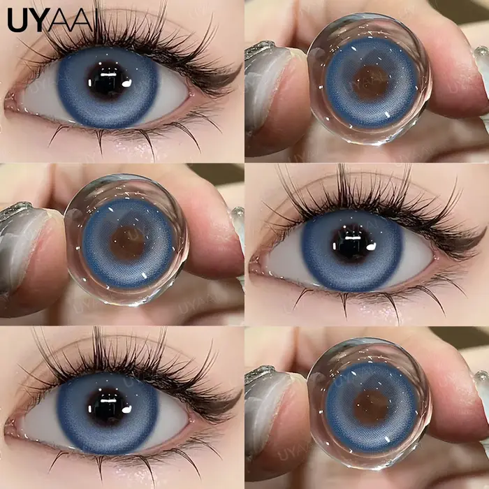 UYAAI couleur Contact maquillage lentille bleue élèves colorés pour l'occasion annuelle beauté oeil