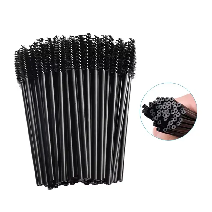 Pinceaux de maquillage jetables en cristal, 50 pièces, brosse à sourcils, poignée en diamant, applic