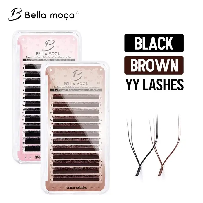 Bella moça YY cils en forme de C D L LU L + Curl Faux vison marron/noir Y fournitures