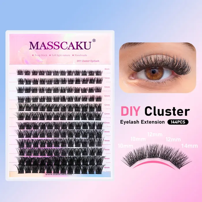 Super bon marché MASSCAKU Cils artificiels segmentés DIY faits à la main pour maquillage et cosplay,