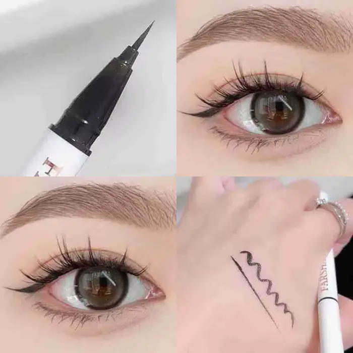 Eyeliner liquide Turquoise mat Ultra fin noir blanc Eyeliner imperméable facile à colorer arc-en-cie