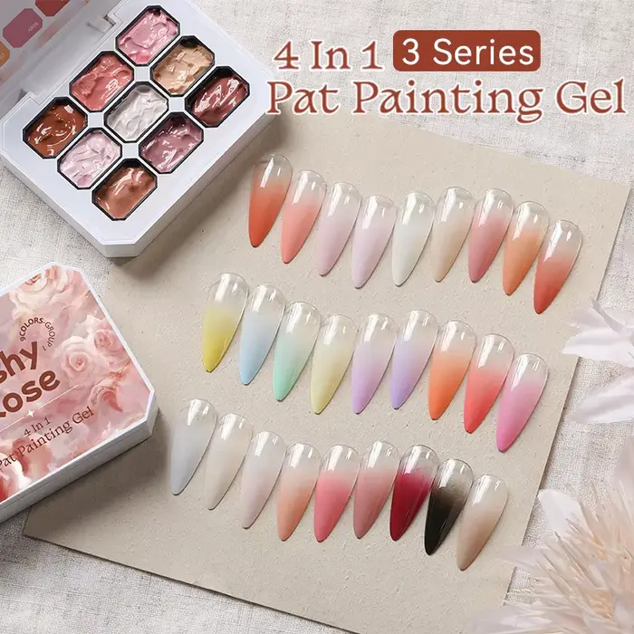 UR SUGAR 9 couleurs 4 en 1 Pat peinture Gel Y2K dégradé Blush couleur Semi Permanent tremper UV & LED Gel Nail Art création Salon DI