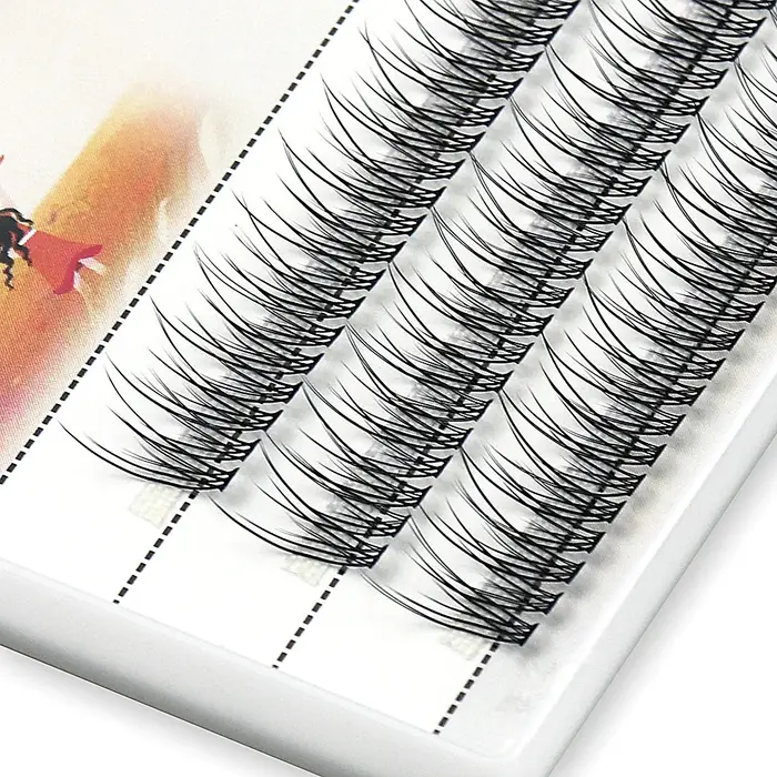 Faux cils en vison en queue de poisson, extension de cils naturelle, cils individuels russes 3D, out