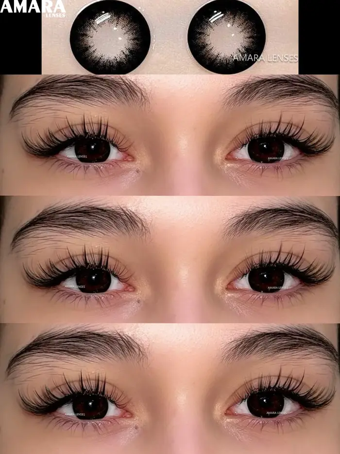 Lentilles de Contact Noires Colorées pour les Yeux