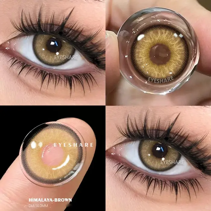 EYESHARE 1 paire de lentilles de Contact colorées pour les yeux lentilles de Contact marron naturel 