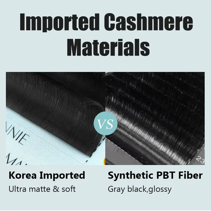 Abonnie Cils en cachemire Extensions de cils classiques Volume russe cils noirs mats