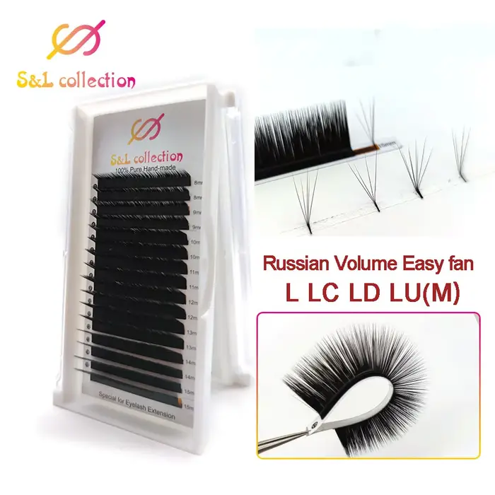 Nouveau arrivé 0.05/0.07 L/LC/LD/LU 1 pièces volume de cils magiques facile à fabriquer effet éventail faux