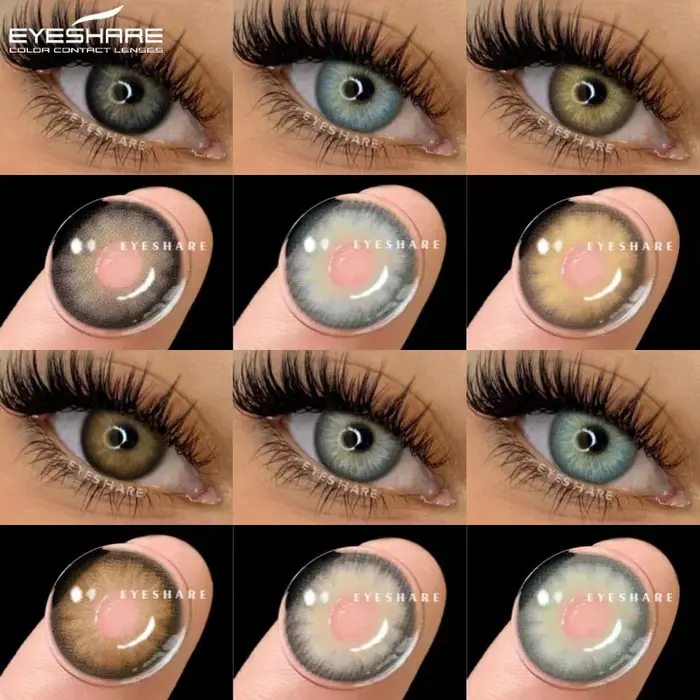 EYESHARE 1 Paire de Lentilles de Contact Colorées Marron