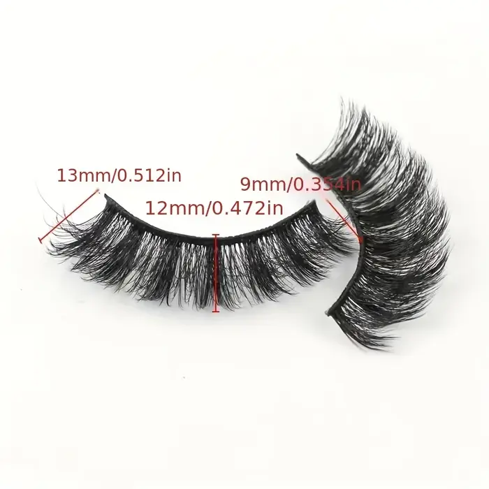 10 paires de faux cils en vison synthétique