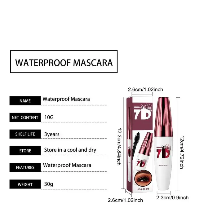 Mascara waterproof AMZ noir, volumisant, recourbant, longue tenue, anti-bavures, effet extension de cils naturelle, maquillage pour les yeux, cosmétique