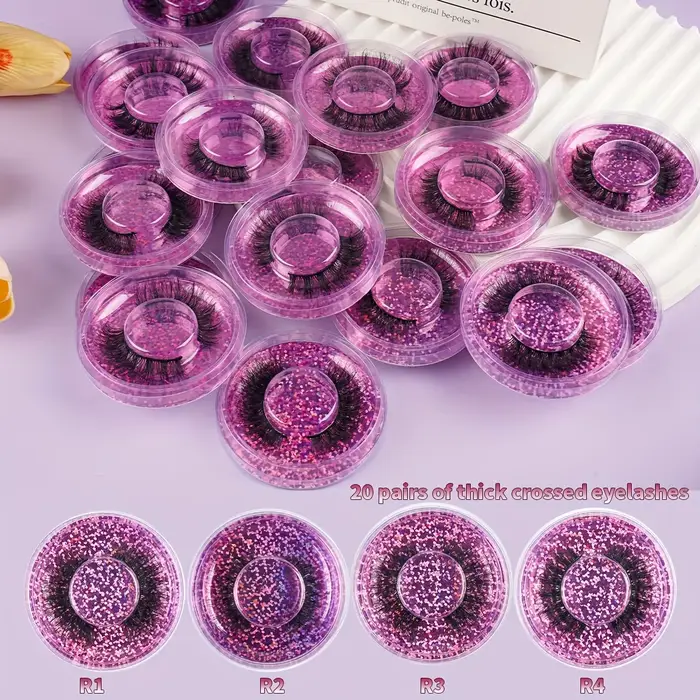 20 paires 4 Styles vaporeux Faux vison