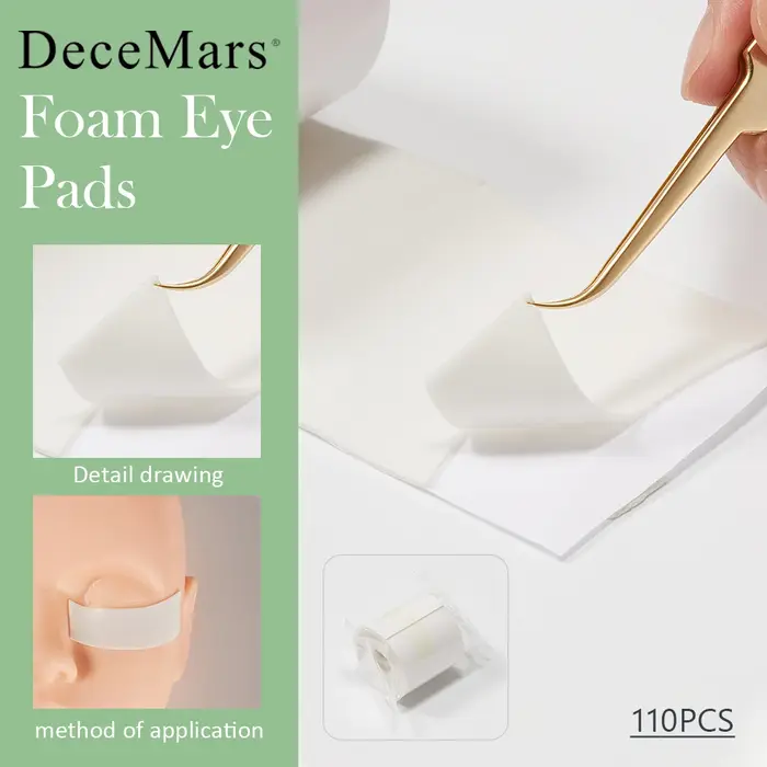 Bande de mousse médicale prédécoupée sous les coussinets oculaires pour utilisation d'extension de cils (110 pièces/paquet)