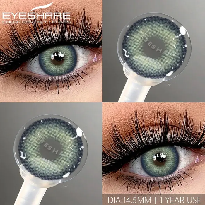 EYESHARE 1 paire d'élèves colorées pour les yeux Contacts pour les yeux bruns naturels lentilles de 