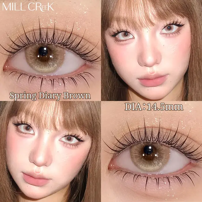 Mill Creek nouvelles lentilles pour les yeux brunes 1 paire de lentilles de Contact violettes de bea