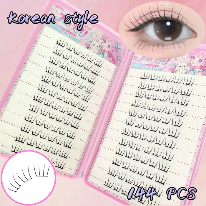 K-pop 2.0 Style faux cils auto-adhésifs aucune colle nécessaire pratique facile à porter à la mode p