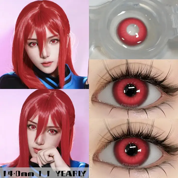 EYESHARE lentilles de Contact de couleur pour les yeux 1 paire Anime Cosplay