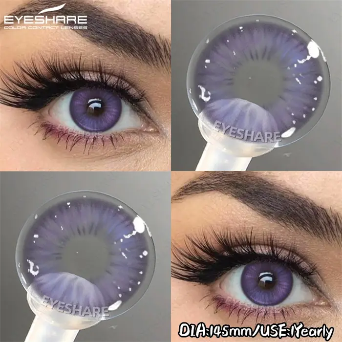 EYESHARE nouveau coréen rose violet yeux Contact couleur lentilles