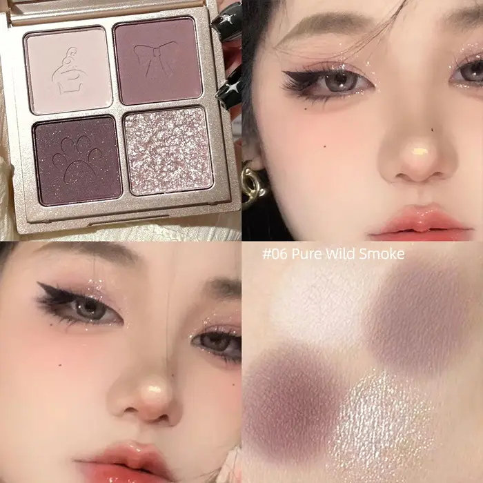 Palette de fards à paupières ART VALUE 4 couleurs, pailletée, nacrée, nude, longue tenue, pour un ma