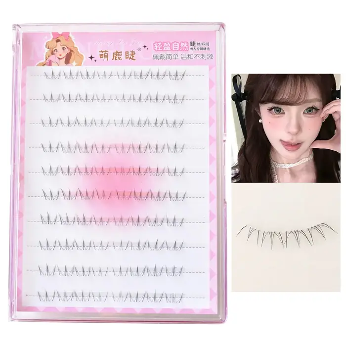 Faux cils coréens style œil de chat
