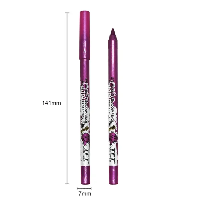Crayon Eyeliner Bleu Imperméable Longue Durée 12 Couleurs Anti-Bavures Stylo Fard à Paupières Lisse Fini Nacré Mat Maquillage Yeux Cosmétiques