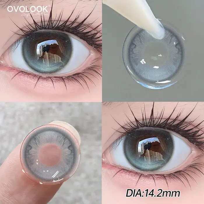 Lentilles de Contact bleues pour les yeux maquillage couleur élèves myopie
