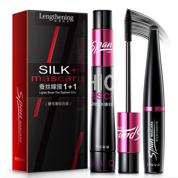 Mascara en soie 1 + 1 4D fibre cosmétiques