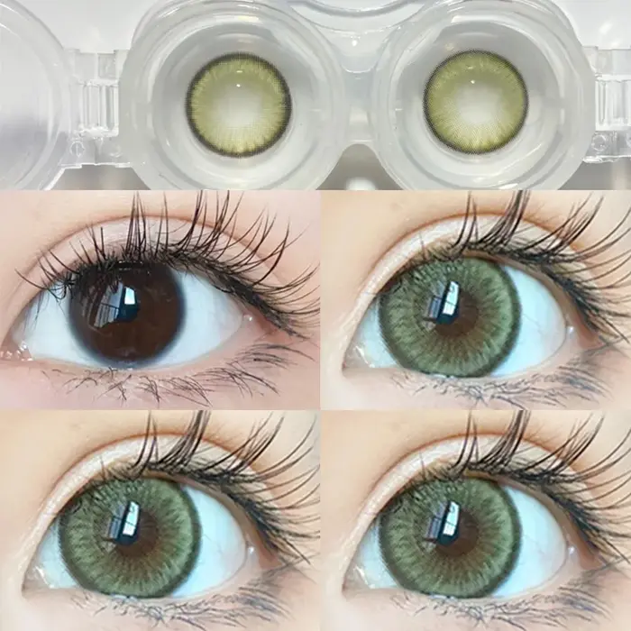 KSSEYE 1 paire de nouvelles lentilles de contact de couleur avec degré de myopie haute qualité yeux bleus lentille colorée maquillage belle élève utilisation annuelle