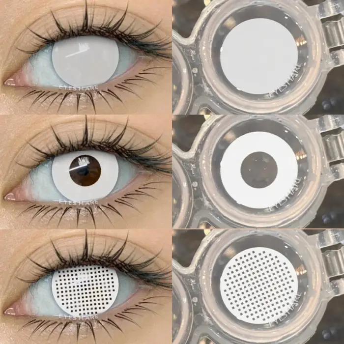 EYESHARE Cosplay lentilles de Contact blanches pour les yeux 1 paire
