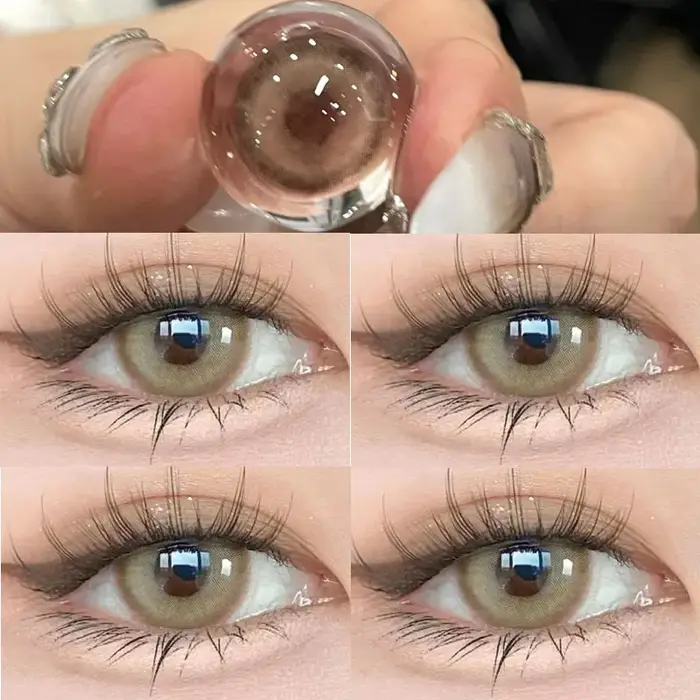 KSSEYE 1 paire de lentilles de Contact de couleur naturelle pour les yeux avec dioptrie de myopie maquillage