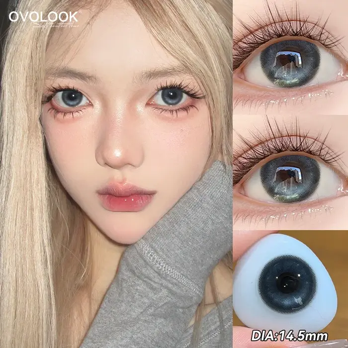 1 paire de lentilles de Contact série rose pour les yeux beauté élèves maquillage