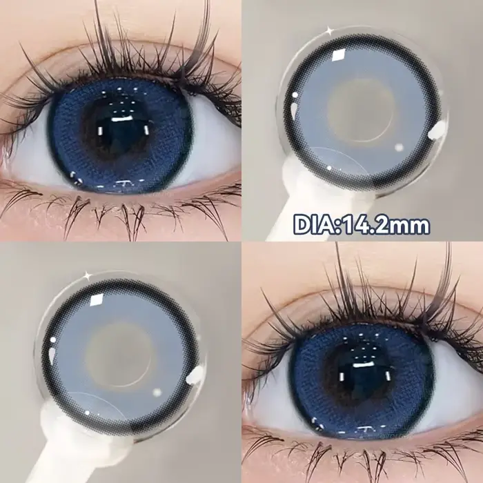 OVOLOOK-2pcs Super Naturel Élèves contrevenants Lentilles De Contact Colorées pour Les Yeux Myopie O