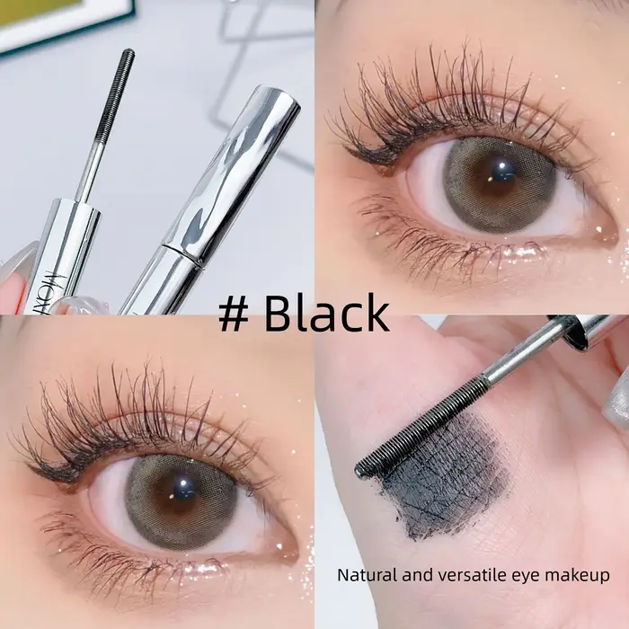 Mascara à tête de brosse en spirale imperméable-Tube en acier longue durée facile à appliquer-convie