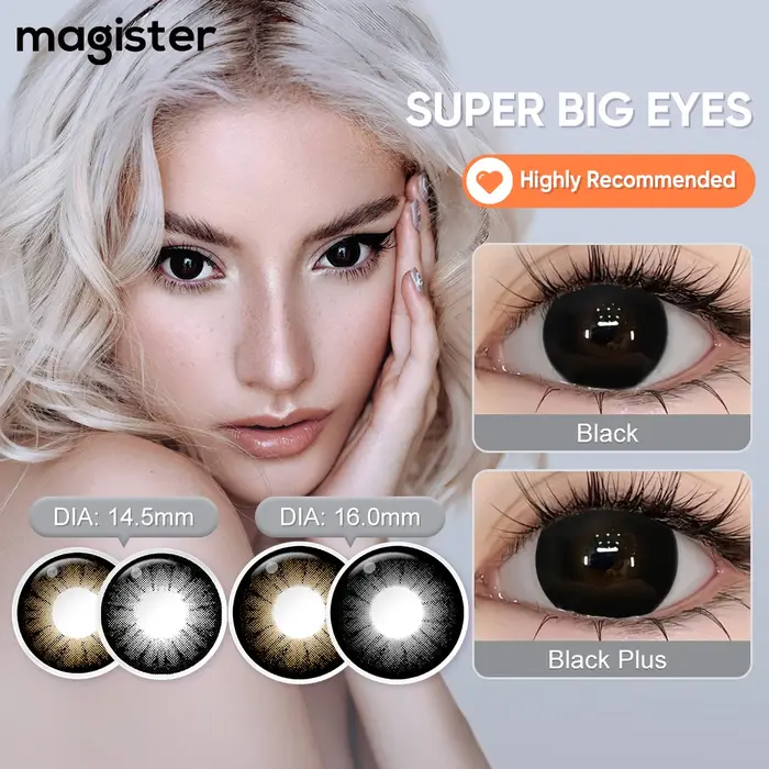 (0.00~-6.00) MAGISTER 14.5/16mm Lentilles de contact naturelles à effet agrandissant avec correction pour usage