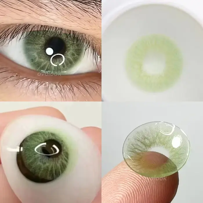 OVOLOOK-1 paire myopie lentilles vertes mode lentilles de Contact colorées pour les yeux beauté bleu
