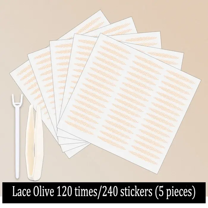 240 pièces patchs pour paupières tombantes bande Invisible Double