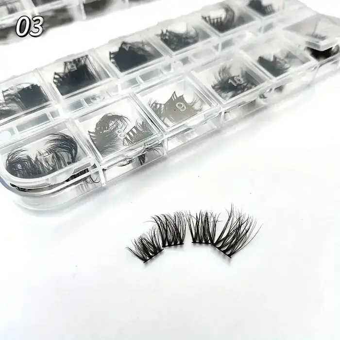 Faux cils DIY 120 grappes moelleuses - boucles dramatiques en forme de C