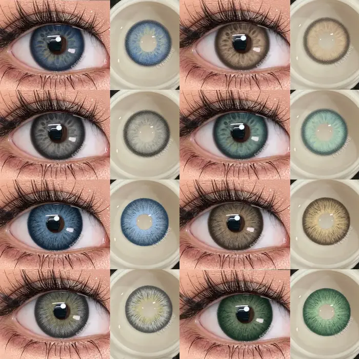 EYESHARE 1 Paire de Lentilles de Contact Marron pour des Yeux Grands et Naturels