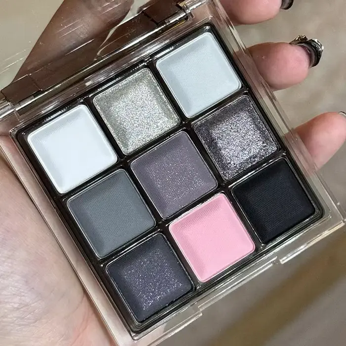 Fard à paupières nuit foncée, 15 couleurs, noir fumé, maquillage, longue durée, mat, nacré, gris, no
