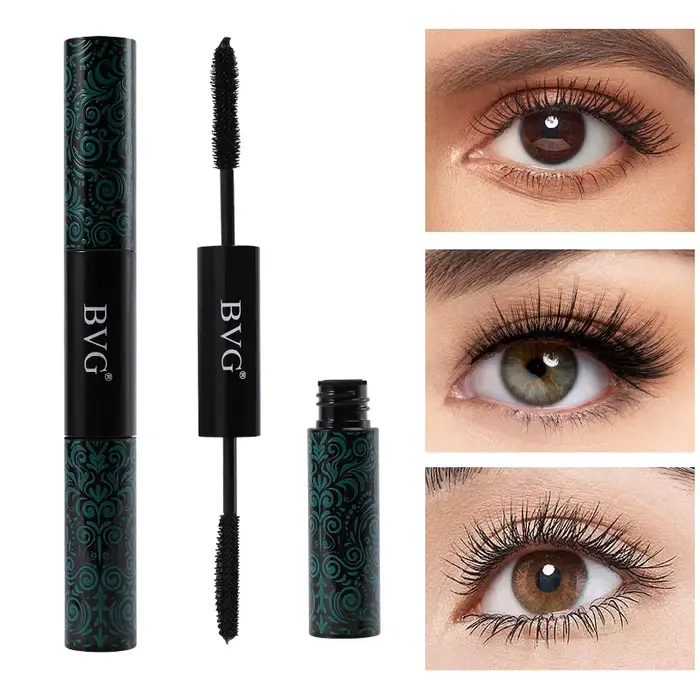 Mascara deux en un à double extrémité, allonge naturellement les boucles, épaissit et est en couches