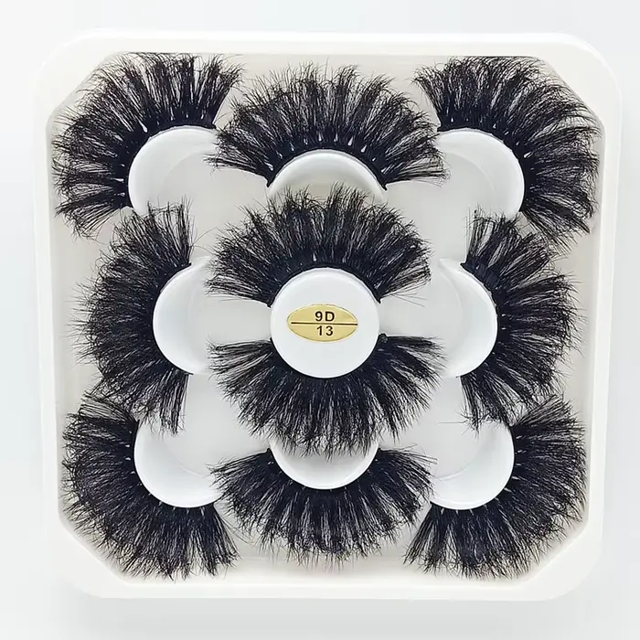 Nouveau 5 paires 15-25mm 3D cils de vison en gros faux cils naturels, Extension de cils en gros en v
