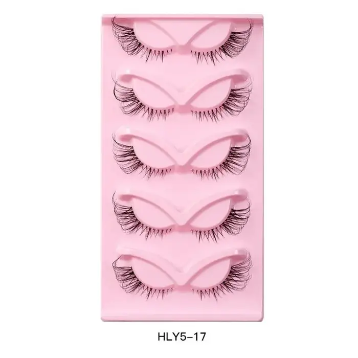5 paires de faux cils effet œil de renard, longs, courbés, épais et volumineux, confortables et poly