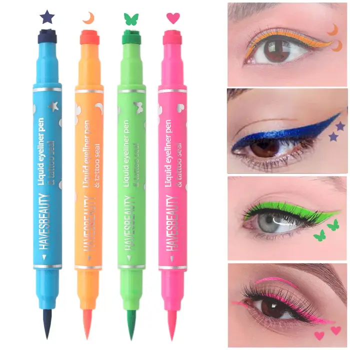 Eyeliner double embout coloré