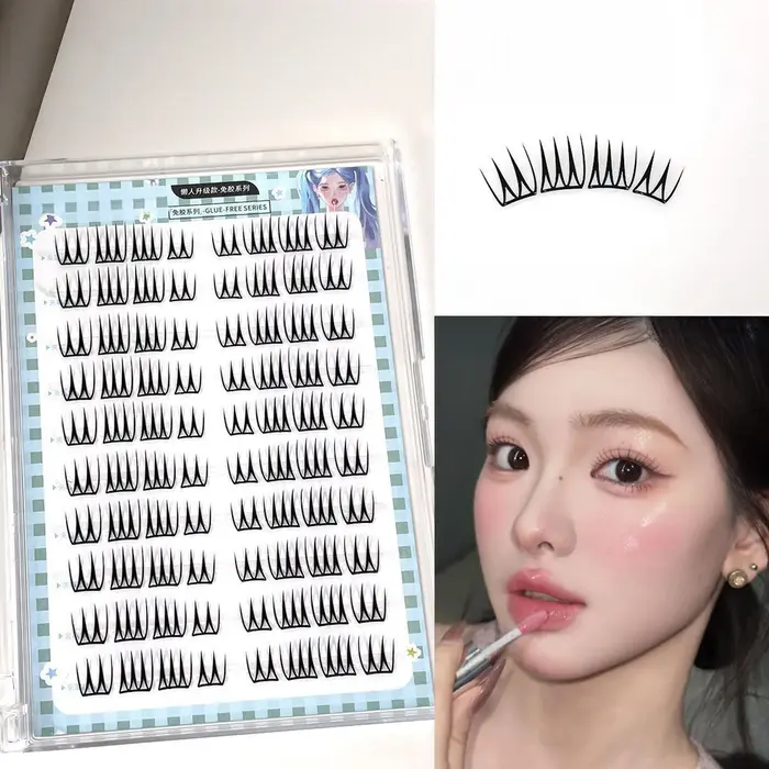10 rangées coréen fille groupe Style faux cils U forme vaporeux idole