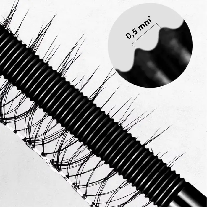 Mascara Tube métallique imperméable en Fiber de soie noire