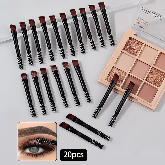Pinceau à sourcils double embout