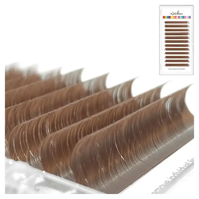 Cils en vison couleur caramel 0.07 C/D Curl