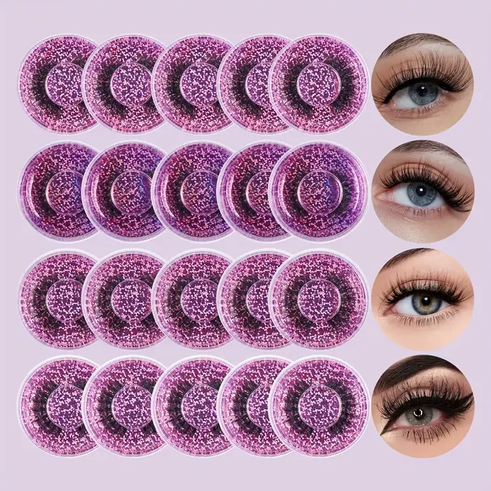 20 paires 4 Styles vaporeux Faux vison