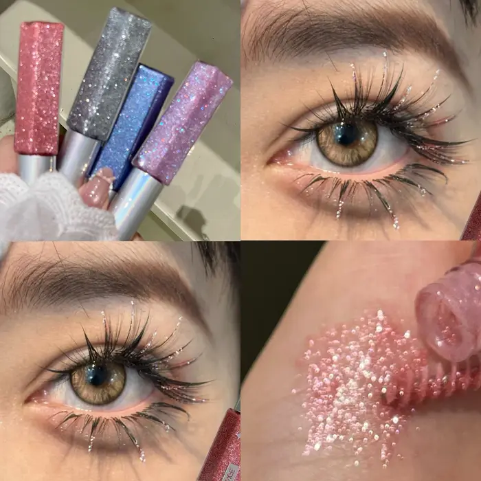 Mascara pour cils bleu diamant