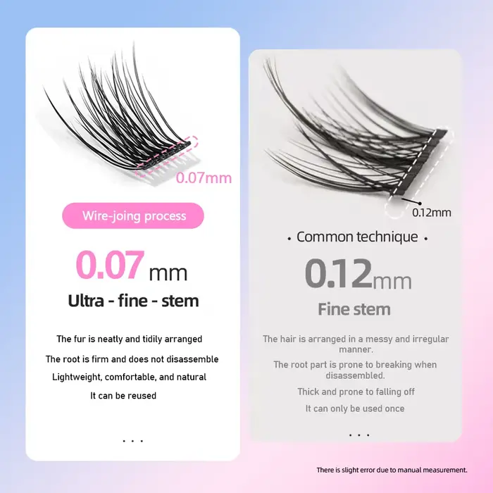 Super bon marché MASSCAKU Cils artificiels segmentés DIY faits à la main pour maquillage et cosplay, avec applicateur, produits de maquillage