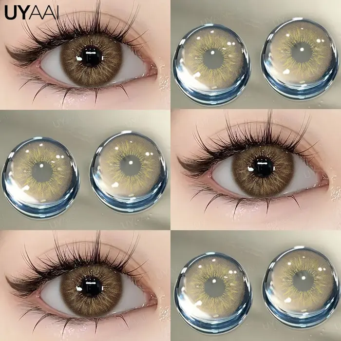 UYAAI 1 paire de lentilles naturelles couleur marron